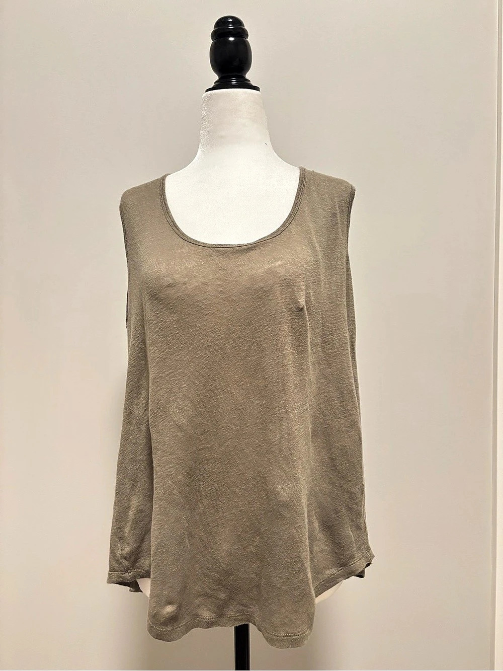 Banana Republic Draped Back Tunic Greenish Brown Medium Slightly Wormn